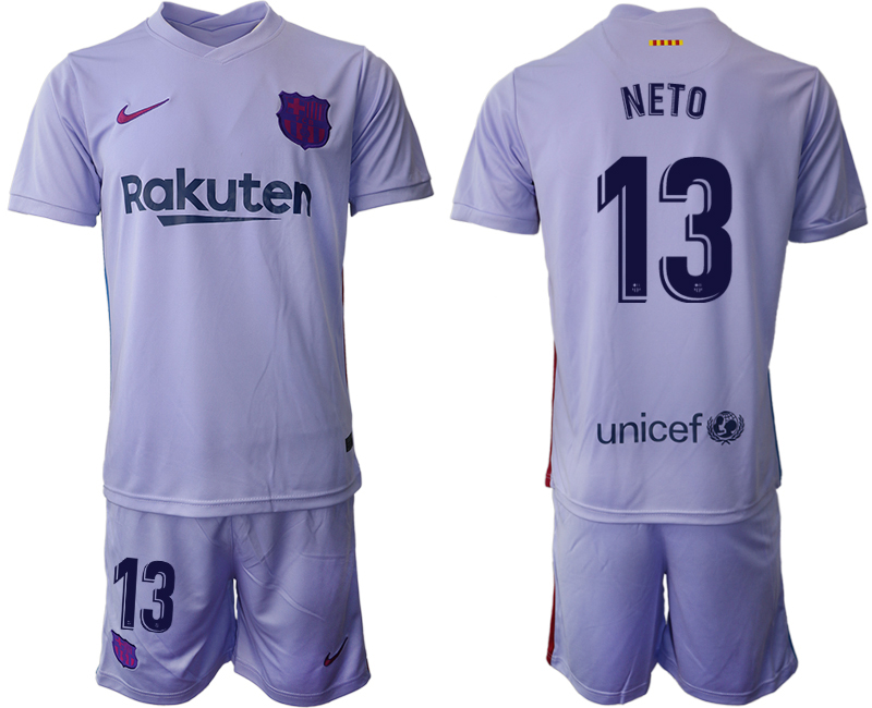 Men 2021-2022 Club Barcelona away purple #13 Soccer Jersey